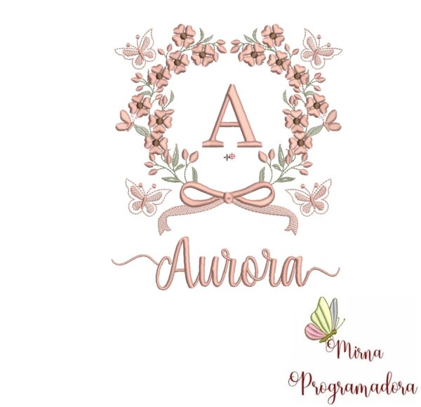 Matriz de Bordado Nome Aurora