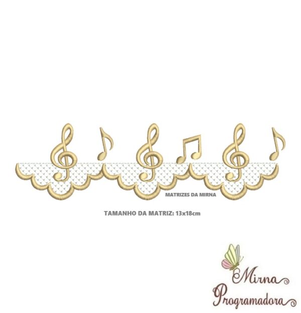 Matriz de Bordado Coleção Instrumentos Musicais / Coleção Calices / Coleção Nomes Moldura Ursinhos - Imagem 29