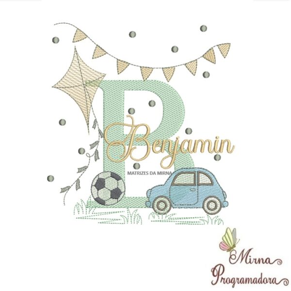 Matriz de Bordado Nome Benjamin
