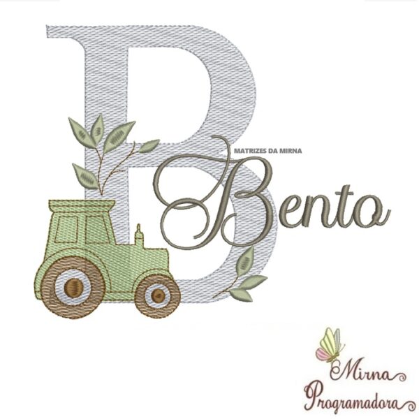 Matriz de Bordado Nome Bento
