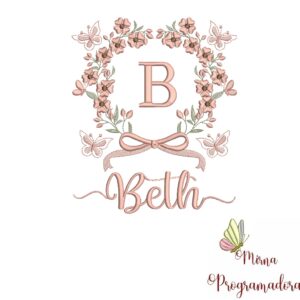 Matriz de Bordado Nome Beth