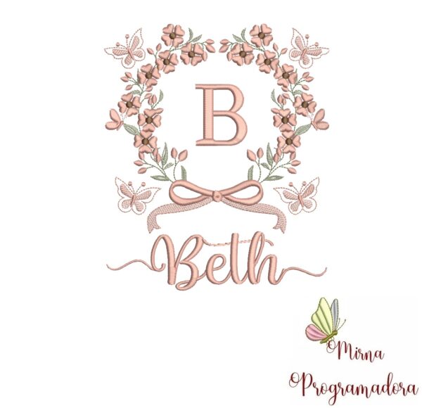 Matriz de Bordado Nome Beth