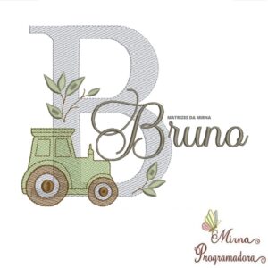 Matriz de Bordado Nome Bruno