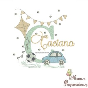 Matriz de Bordado Nome Caetano