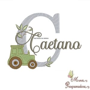 Matriz de Bordado Nome Caetano