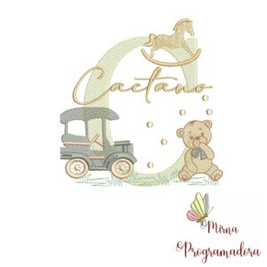 Matriz de Bordado Nome Caetano
