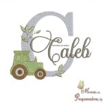 Matriz de Bordado Nome Caleb