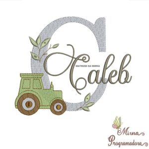 Matriz de Bordado Nome Caleb