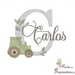 Matriz de Bordado Nome Carlos