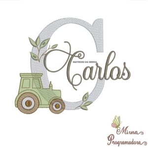 Matriz de Bordado Nome Carlos