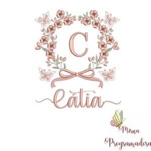 Matriz de Bordado Nome Cátia