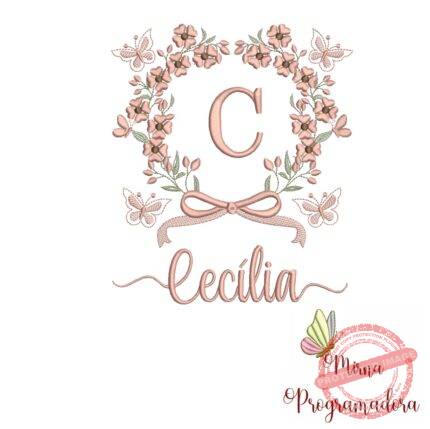 Matriz de Bordado Nome Cecília