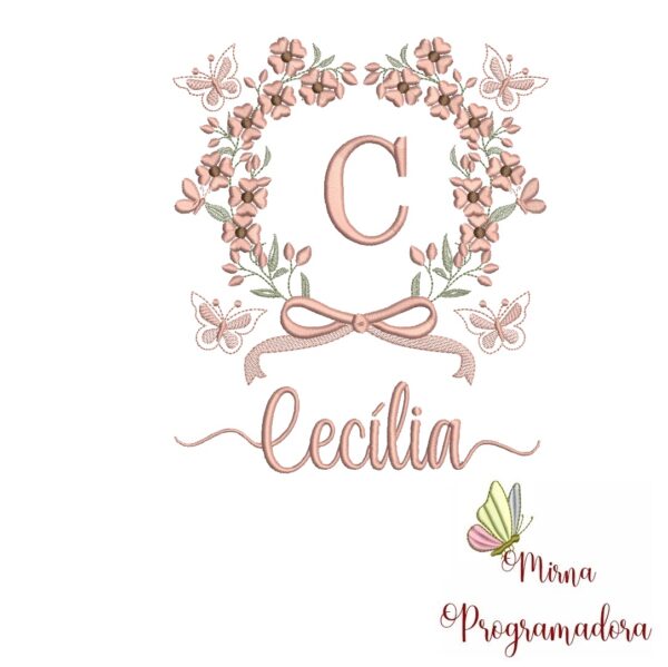 Matriz de Bordado Nome Cecília