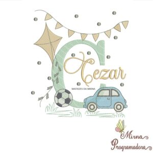 Matriz de Bordado Nome Cezar