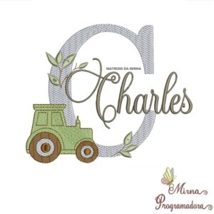 Matriz de Bordado Nome Charles