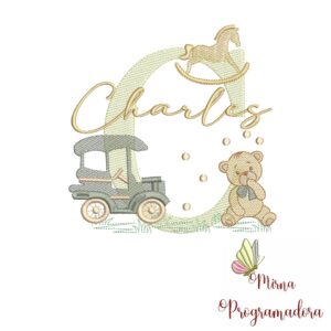 Matriz de Bordado Nome Charles