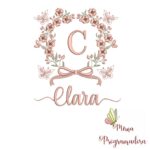 Matriz de Bordado Nome Clara