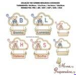 Matriz de Bordado Coleção Instrumentos Musicais / Coleção Calices / Coleção Nomes Moldura Ursinhos - Imagem 2