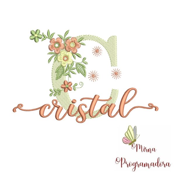 Matriz de Bordado - Nome Cristal