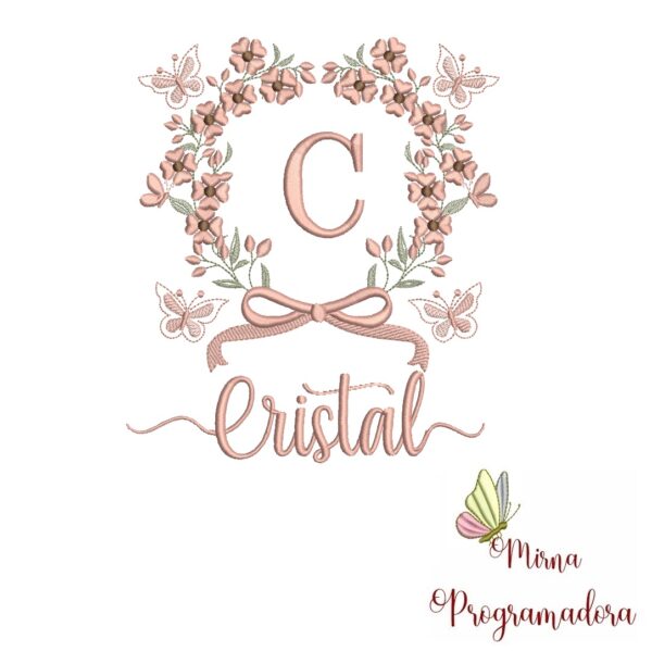 Matriz de Bordado Nome Cristal