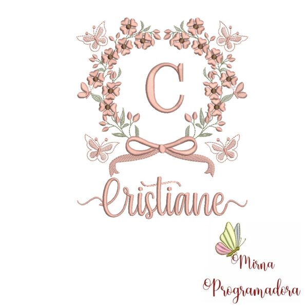 Matriz de Bordado Nome Cristiane