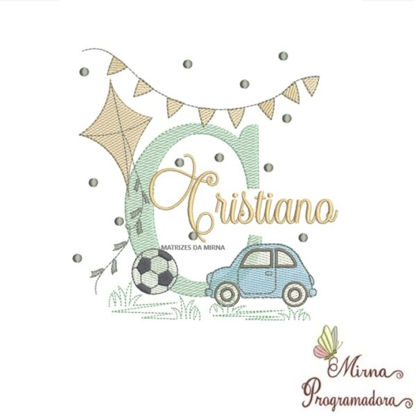 Matriz de Bordado Nome Cristiano
