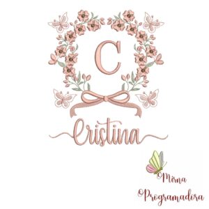 Matriz de Bordado Nome Cristina