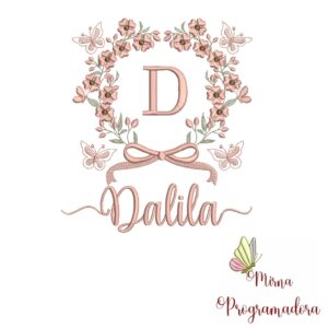 Matriz de Bordado Nome Dalila