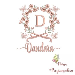 Matriz de Bordado Nome Dandara