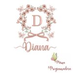 Matriz de Bordado Nome Diana