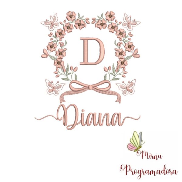 Matriz de Bordado Nome Diana