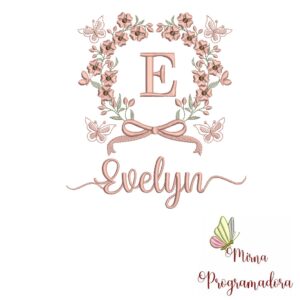 Matriz de Bordado Nome Evelyn