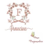 Matriz de Bordado Nome Francine