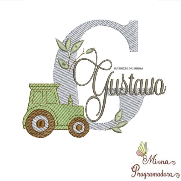 Matriz de Bordado Nome Gustavo