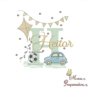 Matriz de Bordado Nome Heitor