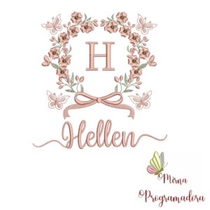 Matriz de Bordado Nome Hellen
