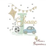 Matriz de Bordado Nome Isaac