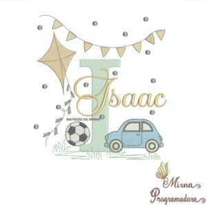Matriz de Bordado Nome Isaac