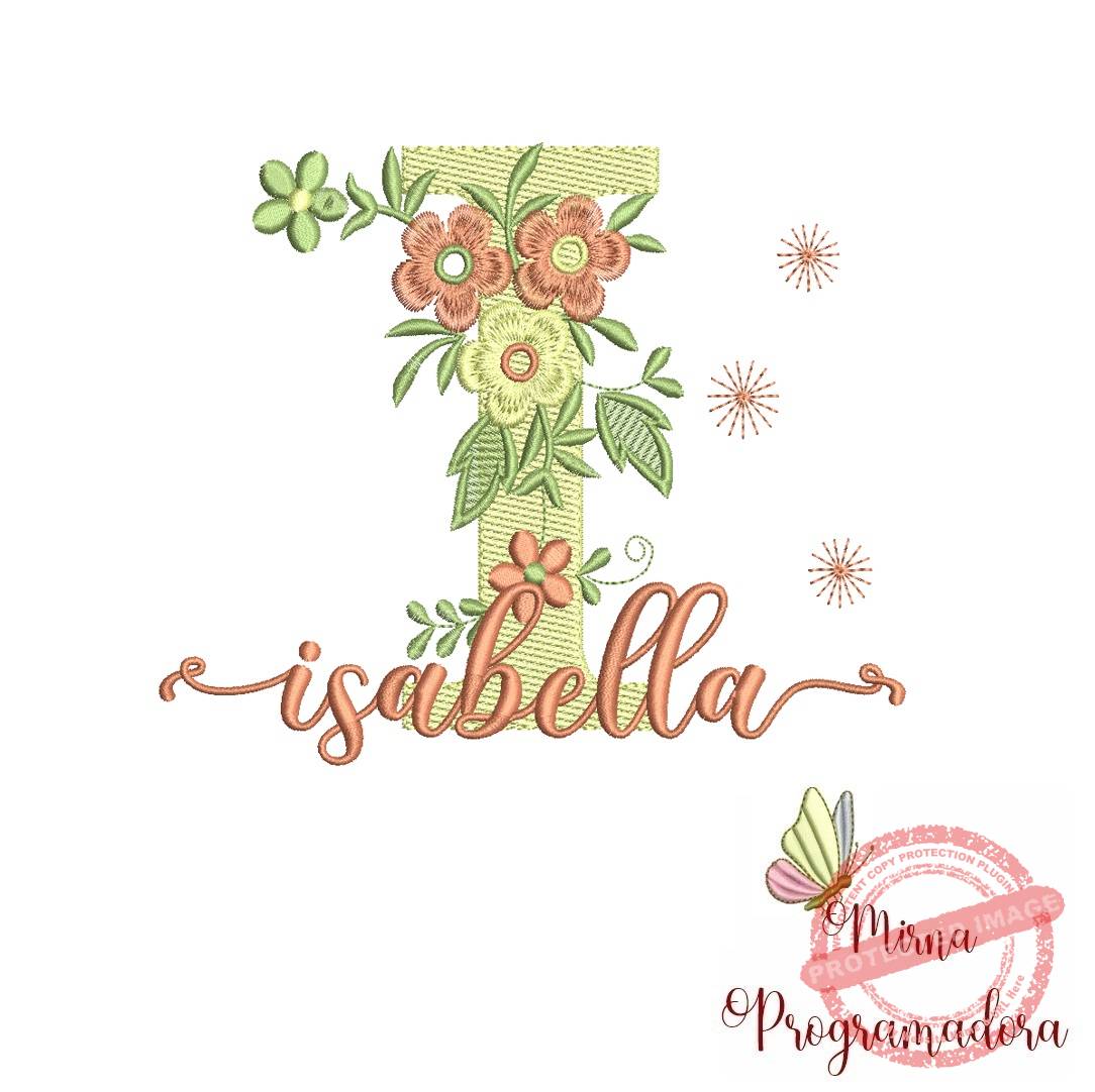 matriz de bordado isabella Matriz de Bordado - Nome Isabella - Imagem 1