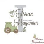 Matriz de Bordado Nome Issac Benjamim