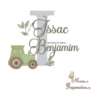 Matriz de Bordado Nome Issac Benjamim