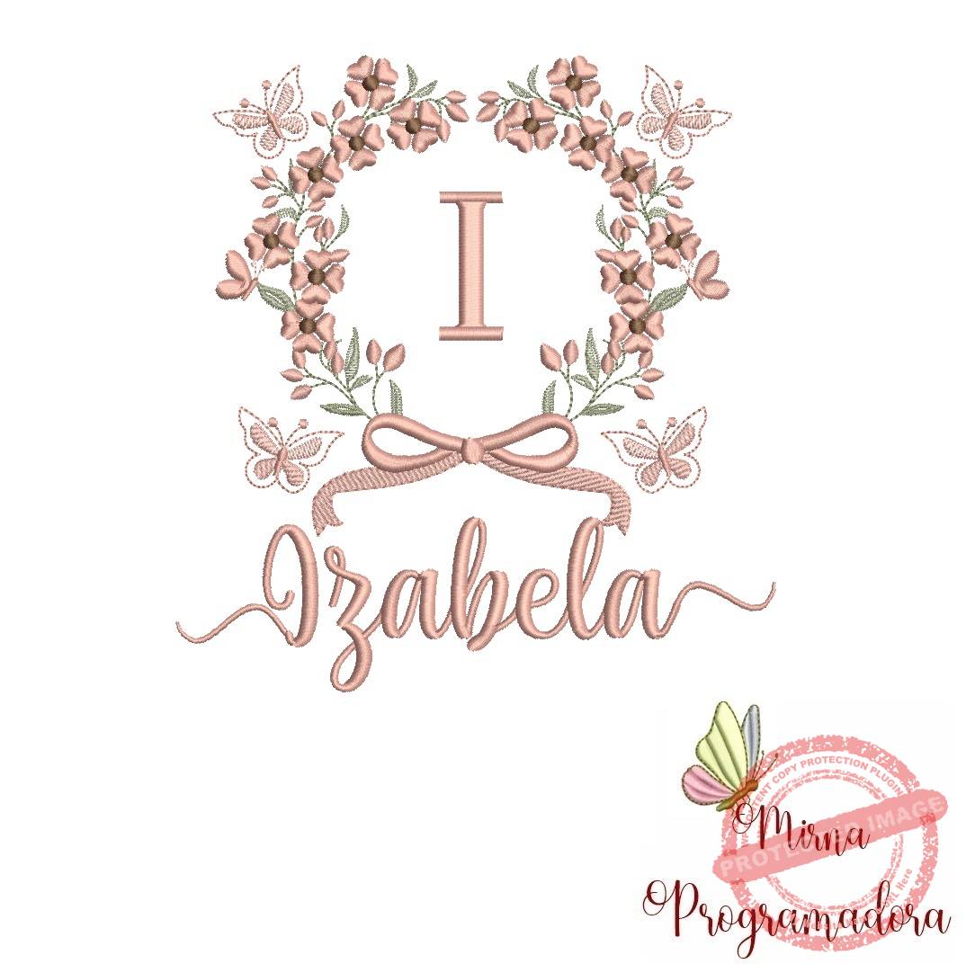 matriz de bordado izabela Matriz de Bordado Nome Izabela - Imagem 1