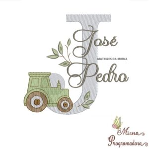 Matriz de Bordado Nome José Pedro