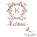 Matriz de Bordado Nome Karina