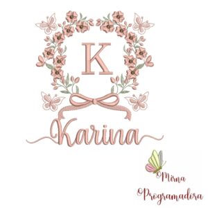 Matriz de Bordado Nome Karina