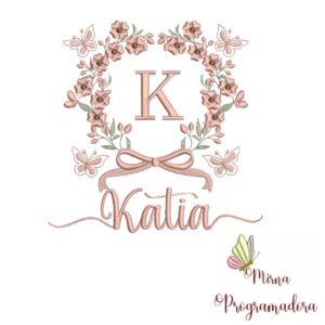 Matriz de Bordado Nome Katia