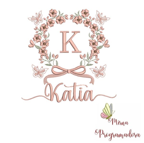 Matriz de Bordado Nome Katia