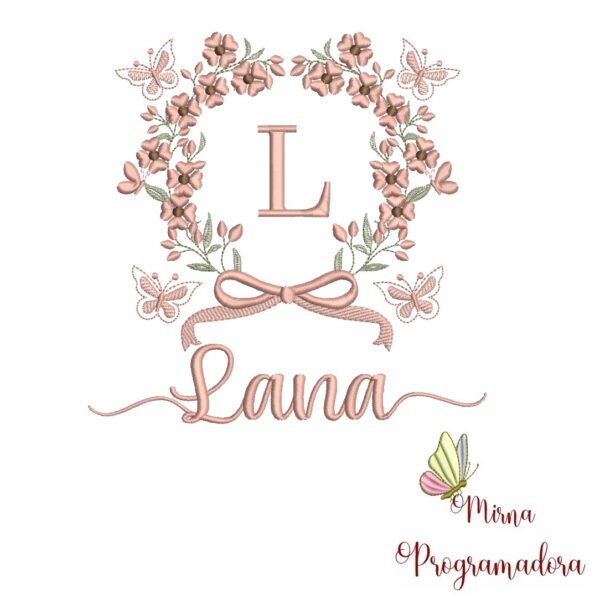 Matriz de Bordado Nome Lana
