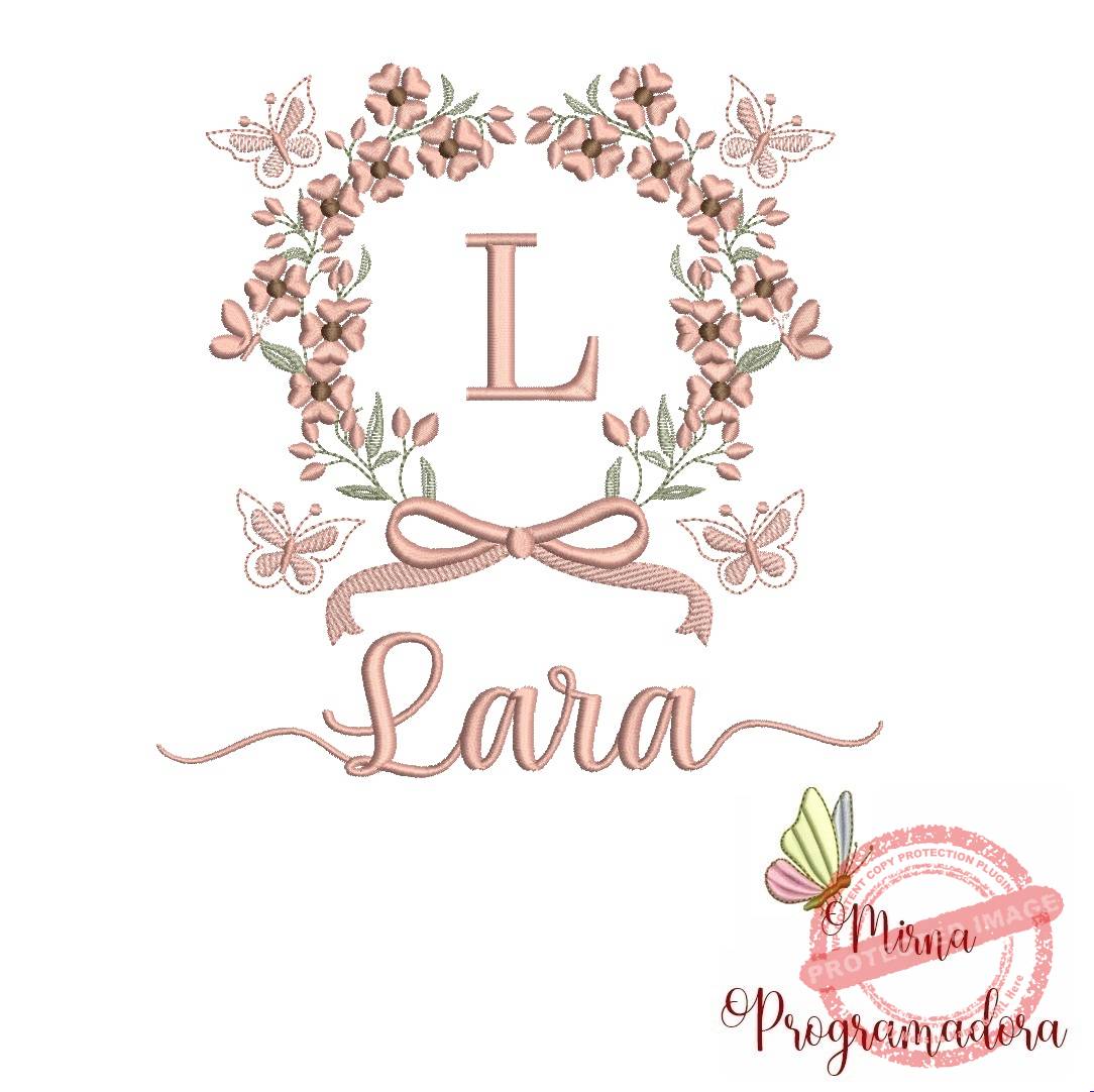 matriz de bordado lara Matriz de Bordado Nome Lara - Imagem 1