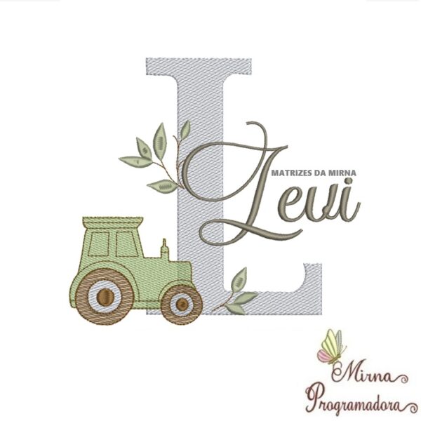 Matriz de Bordado Nome Levi